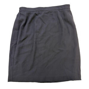 Hillard & Hanson Skirt Womens 16W Black Career Wear Work Office Basic Classic